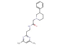 N-[2-(4,6-dimethyl-2-pyrimidinyl)ethyl]-2-(3-phenyl-1-piperidinyl)acetamide