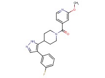 4-({4-[4-(3-fluorophenyl)-1H-pyrazol-5-yl]piperidin-1-yl}carbonyl)-2-methoxypyridine