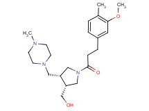 {(3R*,4R*)-1-[3-(3-methoxy-4-methylphenyl)propanoyl]-4-[(4-methylpiperazin-1-yl)methyl]pyrrolidin-3-yl}methanol