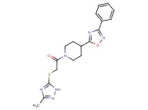 1-{[(3-methyl-1H-1,2,4-triazol-5-yl)thio]acetyl}-4-(3-phenyl-1,2,4-oxadiazol-5-yl)piperidine