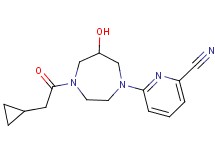 6-[4-(cyclopropylacetyl)-6-hydroxy-1,4-diazepan-1-yl]pyridine-2-carbonitrile
