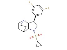 (3S*,3aR*,7aR*)-1-(cyclopropylsulfonyl)-3-(3,5-difluorophenyl)octahydro-4,7-ethanopyrrolo[3,2-b]pyridine