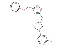 5-{[3-(3-chlorophenyl)-1-pyrrolidinyl]methyl}-3-(phenoxymethyl)-1,2,4-oxadiazole