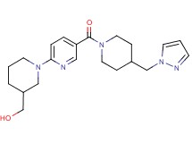 [1-(5-{[4-(1H-pyrazol-1-ylmethyl)-1-piperidinyl]carbonyl}-2-pyridinyl)-3-piperidinyl]methanol