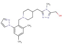 [5-({1-[2,4-dimethyl-6-(1H-pyrazol-1-yl)benzyl]piperidin-4-yl}methyl)-4-methyl-4H-1,2,4-triazol-3-yl]methanol
