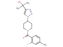 2-{1-[1-(2-fluoro-4-methylbenzoyl)piperidin-4-yl]-1H-1,2,3-triazol-4-yl}propan-2-ol