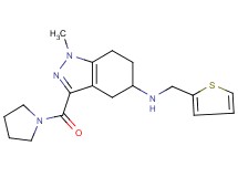 1-methyl-3-(1-pyrrolidinylcarbonyl)-N-(2-thienylmethyl)-4,5,6,7-tetrahydro-1H-indazol-5-amine