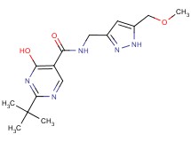 2-tert-butyl-4-hydroxy-N-{[5-(methoxymethyl)-1H-pyrazol-3-yl]methyl}pyrimidine-5-carboxamide
