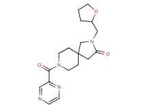 8-(2-pyrazinylcarbonyl)-2-(tetrahydro-2-furanylmethyl)-2,8-diazaspiro[4.5]decan-3-one