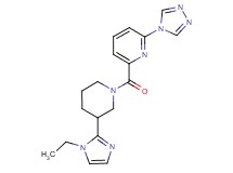 2-{[3-(1-ethyl-1H-imidazol-2-yl)piperidin-1-yl]carbonyl}-6-(4H-1,2,4-triazol-4-yl)pyridine
