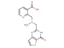 2-({methyl[(4-oxo-3,4-dihydrothieno[3,2-d]pyrimidin-2-yl)methyl]amino}methyl)nicotinic acid