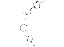 N-(4-fluorobenzyl)-3-{1-[(3-methyl-1H-pyrazol-5-yl)methyl]-4-piperidinyl}propanamide