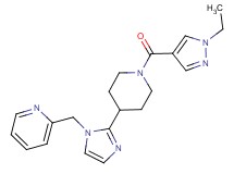 2-[(2-{1-[(1-ethyl-1H-pyrazol-4-yl)carbonyl]-4-piperidinyl}-1H-imidazol-1-yl)methyl]pyridine