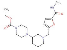 ethyl 4-[1-({5-[(methylamino)carbonyl]-2-furyl}methyl)-3-piperidinyl]-1-piperazinecarboxylate hydrochloride