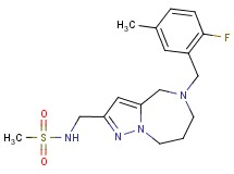 N-{[5-(2-fluoro-5-methylbenzyl)-5,6,7,8-tetrahydro-4H-pyrazolo[1,5-a][1,4]diazepin-2-yl]methyl}methanesulfonamide