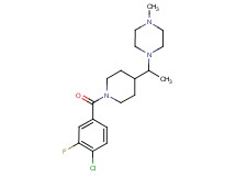 1-{1-[1-(4-chloro-3-fluorobenzoyl)-4-piperidinyl]ethyl}-4-methylpiperazine