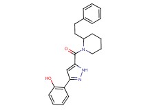 2-(5-{[2-(2-phenylethyl)-1-piperidinyl]carbonyl}-1H-pyrazol-3-yl)phenol