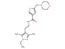 N-[2-(1-ethyl-3,5-dimethyl-1H-pyrazol-4-yl)ethyl]-5-(4-morpholinylmethyl)-3-furamide