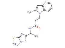 N-(1-imidazo[2,1-b][1,3,4]thiadiazol-6-ylethyl)-3-(2-methyl-1H-indol-1-yl)propanamide