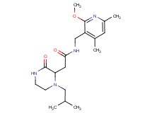 2-(1-isobutyl-3-oxo-2-piperazinyl)-N-[(2-methoxy-4,6-dimethyl-3-pyridinyl)methyl]acetamide