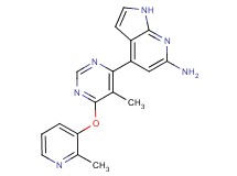4-{5-methyl-6-[(2-methylpyridin-3-yl)oxy]pyrimidin-4-yl}-1H-pyrrolo[2,3-b]pyridin-6-amine