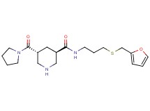 (3R*,5R*)-N-{3-[(2-furylmethyl)thio]propyl}-5-(pyrrolidin-1-ylcarbonyl)piperidine-3-carboxamide