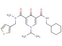 N'-(cyclohexylmethyl)-1-isopropyl-N-methyl-4-oxo-N-(3-thienylmethyl)-1,4-dihydro-3,5-pyridinedicarboxamide