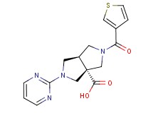 (3aS*,6aS*)-2-pyrimidin-2-yl-5-(3-thienylcarbonyl)hexahydropyrrolo[3,4-c]pyrrole-3a(1H)-carboxylic acid