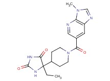 5-ethyl-5-{1-[(3-methyl-3H-imidazo[4,5-b]pyridin-6-yl)carbonyl]piperidin-4-yl}imidazolidine-2,4-dione