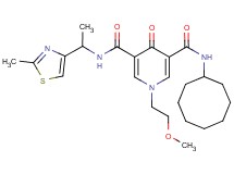 N-cyclooctyl-1-(2-methoxyethyl)-N'-[1-(2-methyl-1,3-thiazol-4-yl)ethyl]-4-oxo-1,4-dihydro-3,5-pyridinedicarboxamide