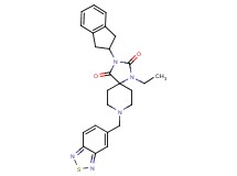 8-(2,1,3-benzothiadiazol-5-ylmethyl)-3-(2,3-dihydro-1H-inden-2-yl)-1-ethyl-1,3,8-triazaspiro[4.5]decane-2,4-dione