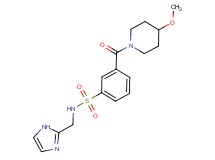 N-(1H-imidazol-2-ylmethyl)-3-[(4-methoxypiperidin-1-yl)carbonyl]benzenesulfonamide