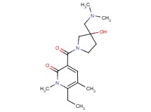 3-({3-[(dimethylamino)methyl]-3-hydroxy-1-pyrrolidinyl}carbonyl)-6-ethyl-1,5-dimethyl-2(1H)-pyridinone