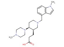 3-[(3R*,4S*)-1-[(1-methyl-1H-indol-4-yl)methyl]-4-(4-methylpiperazin-1-yl)piperidin-3-yl]propanoic acid