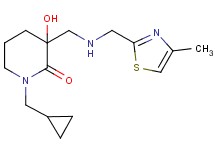 1-(cyclopropylmethyl)-3-hydroxy-3-({[(4-methyl-1,3-thiazol-2-yl)methyl]amino}methyl)-2-piperidinone