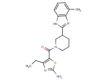 4-ethyl-5-{[3-(4-methyl-1H-benzimidazol-2-yl)-1-piperidinyl]carbonyl}-1,3-thiazol-2-amine