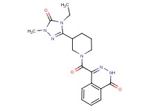4-{[3-(4-ethyl-1-methyl-5-oxo-4,5-dihydro-1H-1,2,4-triazol-3-yl)piperidin-1-yl]carbonyl}phthalazin-1(2H)-one