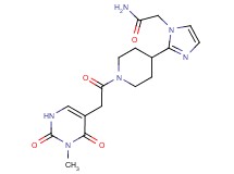 2-(2-{1-[(3-methyl-2,4-dioxo-1,2,3,4-tetrahydropyrimidin-5-yl)acetyl]piperidin-4-yl}-1H-imidazol-1-yl)acetamide