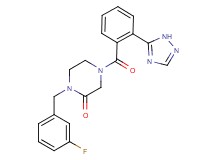 1-(3-fluorobenzyl)-4-[2-(1H-1,2,4-triazol-5-yl)benzoyl]-2-piperazinone