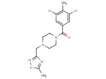 1-(3,5-dichloro-4-methylbenzoyl)-4-[(5-methyl-1,2,4-oxadiazol-3-yl)methyl]piperazine