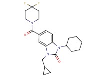 1-cyclohexyl-3-(cyclopropylmethyl)-5-[(4,4-difluoropiperidin-1-yl)carbonyl]-1,3-dihydro-2H-benzimidazol-2-one