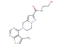 N-(2-hydroxyethyl)-5-(5-methylthieno[2,3-d]pyrimidin-4-yl)-4,5,6,7-tetrahydropyrazolo[1,5-a]pyrazine-2-carboxamide
