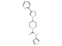 4-[4-(2-pyridinyl)-1H-1,2,3-triazol-1-yl]-N-3-thienyl-1-piperidinecarboxamide