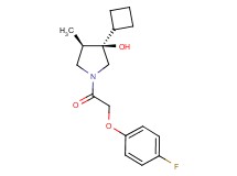 (3R*,4R*)-3-cyclobutyl-1-[(4-fluorophenoxy)acetyl]-4-methyl-3-pyrrolidinol