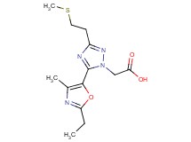 {5-(2-ethyl-4-methyl-1,3-oxazol-5-yl)-3-[2-(methylthio)ethyl]-1H-1,2,4-triazol-1-yl}acetic acid