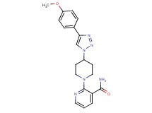 2-{4-[4-(4-methoxyphenyl)-1H-1,2,3-triazol-1-yl]piperidin-1-yl}nicotinamide