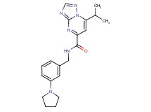 7-isopropyl-N-[3-(1-pyrrolidinyl)benzyl][1,2,4]triazolo[1,5-a]pyrimidine-5-carboxamide