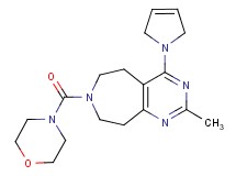 4-(2,5-dihydro-1H-pyrrol-1-yl)-2-methyl-7-(morpholin-4-ylcarbonyl)-6,7,8,9-tetrahydro-5H-pyrimido[4,5-d]azepine