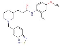 3-[1-(2,1,3-benzothiadiazol-5-ylmethyl)-3-piperidinyl]-N-(4-methoxy-2-methylphenyl)propanamide