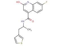 7-fluoro-2-hydroxy-N-[1-methyl-2-(3-thienyl)ethyl]-4-quinolinecarboxamide